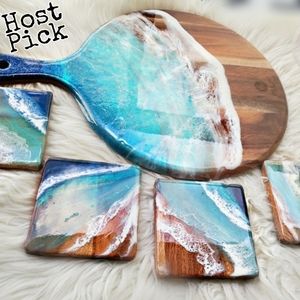 HP🥳Handmade Cutting Board Coasters Dining Kitchen